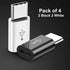 Micro USB to USB C Adapter (4 Pack), Micro-USB Female to USB-C Male OTG Adapter for Samsung, LG, Huawei
