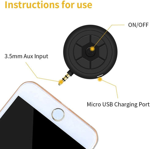 Mini Portable Speaker, 3W Mobile Phone Speaker with Clear Bass, 3.5mm AUX Audio Interface for Smartphones