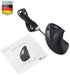Perixx Perimice-513L Wired Vertical Ergonomic Mouse - 2 DPI, 6 Button Optical Ergo Mouse, Left Handed, Black