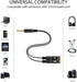 Headphone Splitter Adapter, 3.5mm Audio + Mic TRRS Splitter (3.5mm Male to 2X 3.5mm Female) for Gaming Headset