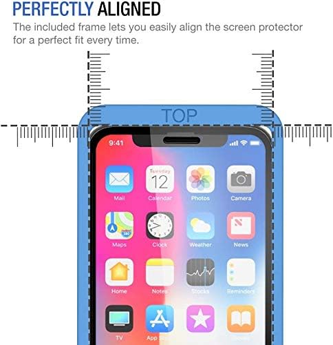 TETHYS Glass Screen Protector for iPhone 11 Pro/Xs, Edge to Edge Coverage, Pack of 3