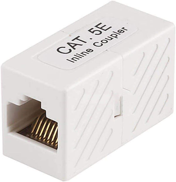 Monoprice Cat5e RJ45 Modular Inline Coupler, Straight Type Coupler, White