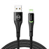 mcdodo 6FT Anti Bending Cable, Nylon Braided USB Data Sync Charge Cord with 2 LED Switch, Compatible with New Phones