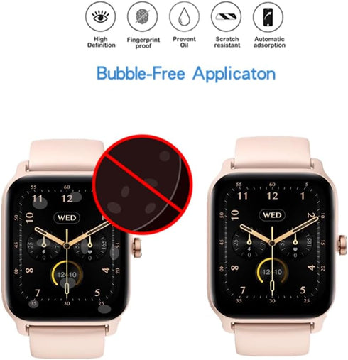 Compatible Screen Protector for Faweio 1.8'' Smart Watch, TPU HD Full Coverage Invisible Film (6PCS)