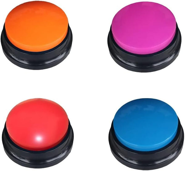 Artist Unknown 4 Color Voice Recording Button: Dog Buttons for Communication, 30 Second Record & Playback