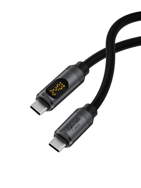 Hagibis USB C Cable, LED Display Silicone 240W Fast Charging Cable for iPhone 15/15 Pro Max, 3.3FT