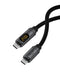 Hagibis USB C Cable, LED Display Silicone 240W Fast Charging Cable for iPhone 15/15 Pro Max, 3.3FT
