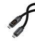 Hagibis USB C Cable, LED Display Silicone 240W Fast Charging Cable for iPhone 15/15 Pro Max, 3.3FT