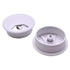 2 Inch White Wire Grommets and Cable Ties Kit, Desk Hole Cover for Computer Desk, 2pcs Grommets + 6 Ties