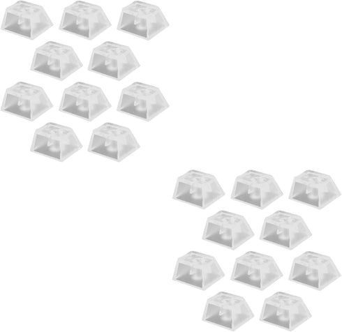 20 pcs Keycaps Replacement DIY Crystal Not Transparent Profile Blank Backlit Accessory for Mechanical Professional