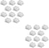 20 pcs Keycaps Replacement DIY Crystal Not Transparent Profile Blank Backlit Accessory for Mechanical Professional