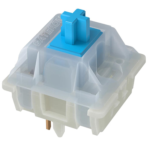 GATERON KS-3X1 Milky Blue Clicky Keyboard Switches, 35PCS Full Milky 5 Pin Compatible for MX Mechanical