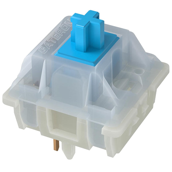 GATERON KS-3X1 Milky Blue Clicky Keyboard Switches, 35PCS Full Milky 5 Pin Compatible for MX Mechanical