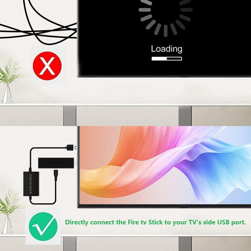 USB Power Cable Adapter for Fire TV Stick, Powers Streaming TV Sticks Directly from TV USB Port