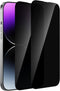 Mcgojo 2 Pack Privacy Screen Protector for iPhone 15 Pro Max 6.7" - Anti-Spy Tempered Glass, Touch Sensitive, Easy