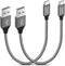 etguuds 1ft Short USB C Cable 2-Pack, 4.2A Fast Charging, Nylon Braided, Compatible with Samsung Galaxy S20, S10, Note