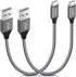 etguuds 1ft Short USB C Cable 2-Pack, 4.2A Fast Charging, Nylon Braided, Compatible with Samsung Galaxy S20, S10, Note