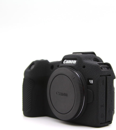 R8 Camera Case, BMAOLLONGB Fullbody Thin Lightweight Silicone Camera Skin Body Rubber Cover Case for Canon Eos R8 (Black)
