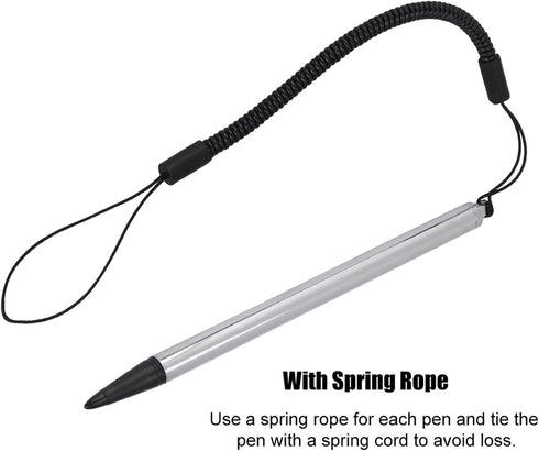 Getac V110 Stylus, Resistive Touch Painting Pen with Spring Rope for POS PDA Navigator (Silver)