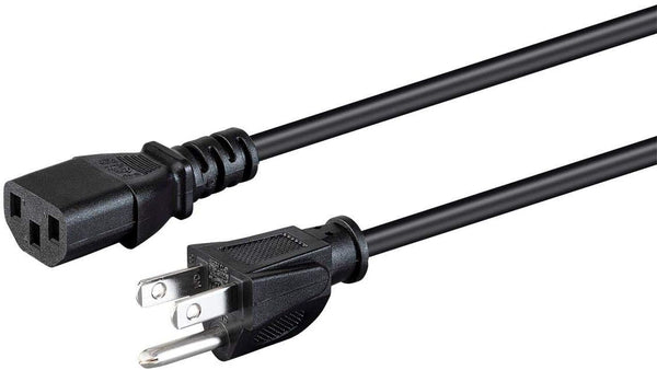 Monoprice Power Cord - NEMA 5-15P to IEC 60320 C13, 18AWG, 8ft, Black