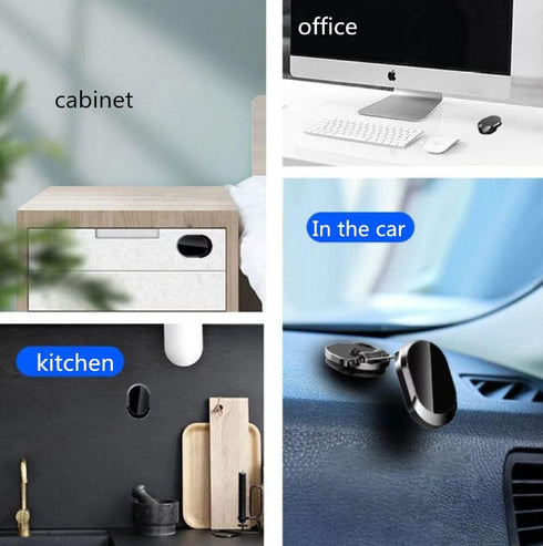 Foldable Magnetic Mobile Phone Bracket, Adjustable Rotatable Navigation Holder for Indoor Office Use