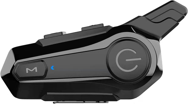 Motorcycle Headset E1 Helmet Intercom, CVC Noise Cancellation Stereo Music, IPX6 Waterproof for Full Face Helmet