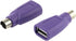USB to PS2 Adapter 2PCS, Purple USB Female to PS/2 Male Converter for Mouse and Keyboard