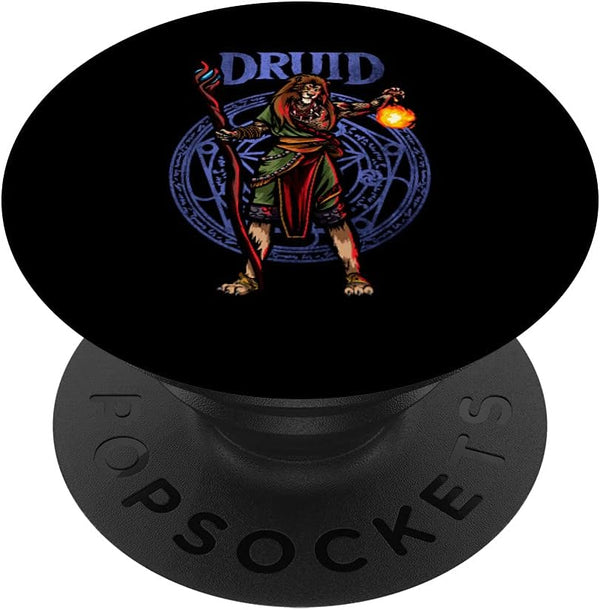 Lion Druid Fantasy D20 Dice Tabletop RPG Roleplaying PopSockets Swappable Gamer