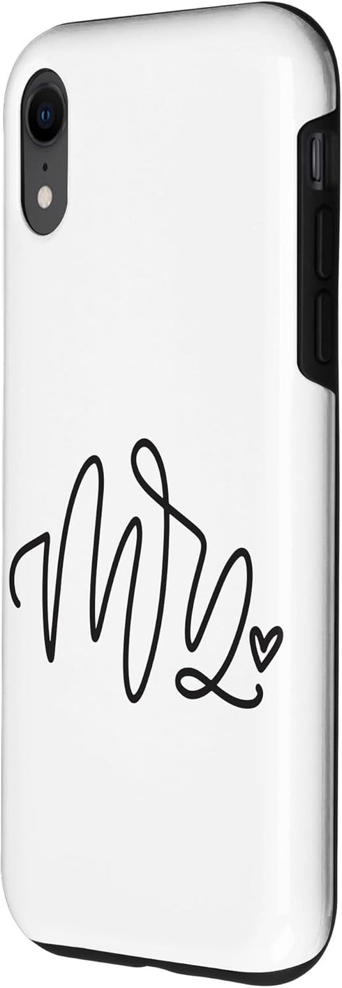iPhone XR White phone case, cute wedding gift, bride gifts JLZ014 Case