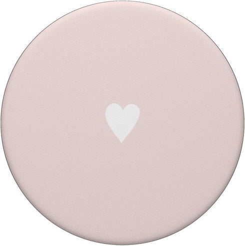 Baby Pink Cute Heart Hand Drawn Minimalist Digital Art PopSockets Standard PopGrip