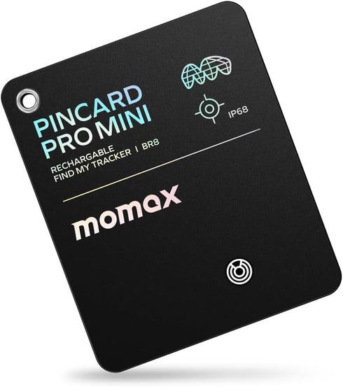 Momax Bluetooth Tracker, Rechargeable Key Finder, IP68 Waterproof, Smart Tracking Tag for Keys, Bags, Luggage, Mini