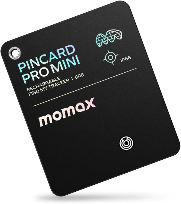 Momax Bluetooth Tracker, Rechargeable Key Finder, IP68 Waterproof, Smart Tracking Tag for Keys, Bags, Luggage, Mini