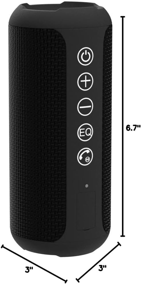 Ortizan Portable Bluetooth Speaker - IPX7 Waterproof with 24W Loud Stereo Sound, RGB Lights, 30H Playtime