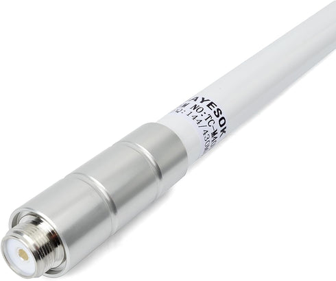 UAYESOK 400-470mhz 17 inches SO239 UHF Fiberglass Mobile Radio Antenna, GMRS Base Antenna, Connector for Ham Radio