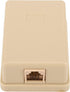 Phone Jack Surface Mount Single Port Telephone Jack Box, 4 Screw Terminals to 1 RJ11 6P4C Female, 2pack Ivory