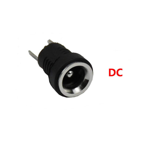 YXQ 5.5mmx2.1mm DC Power Supply Jack 2 Pin Socket Female Panel Mount Connector with Hex Washer 6-Pack