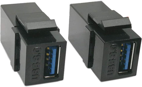 USB 3.0 Keystone Jack Inserts - Haokiang (2-Pack) Female to Female Coupler Insert Connector for Wall Plate