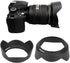 HB-53 Black Plastic Camera Lens Hood for Nikon AF-S 24-120mm f/4G ED VR Lenses