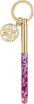 Lilly Pulitzer Keychain Pen with Stylus Tip, Mini Black Ink Ballpoint Pen for Tablets and Phones, Amarena Cherry