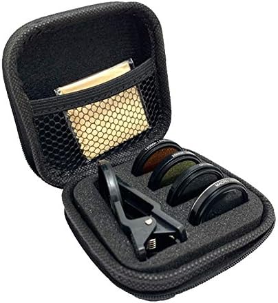 Yaregelun Aquarium Smartphone Camera Lens Filter 4 in 1 Kit Yellow Orange Lens