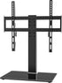 Universal TV Stand, Table Top Stand for 27-60 inch LCD LED TVs, 6 Level Height Adjustable with Tempered Glass Base