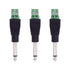 Fancasee (3 Pack 6.35mm Replacement Repair Plug Jack TS 2 Pole Mono Male Plug 1/4" 6.35mm Solderless Terminal for Microphone Speaker Audio Cable Repair