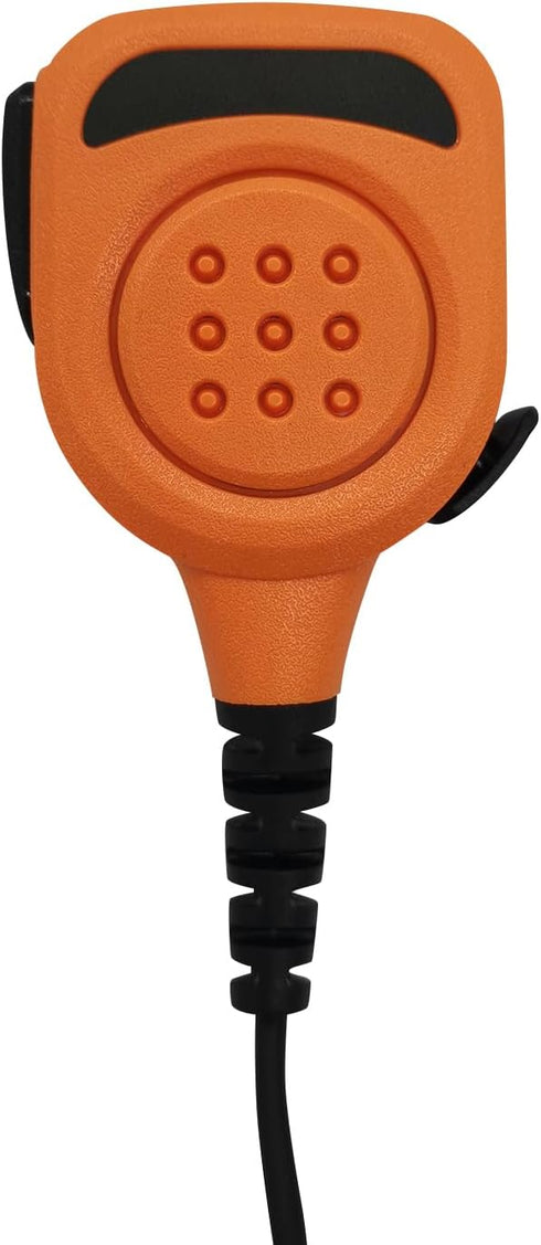 Two Way Radio Shoulder Mic Remote Speaker Microphone with 3.5mm Earpiece for Motorola Walkie Talkie (Orange)