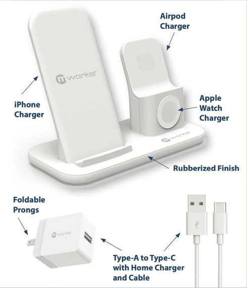mworks! mPOWER! 3-in-1 Multi Function Wireless Charging Pad