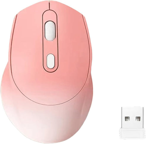 Wireless Gradient Color Bluetooth Mouse, Dual Mode Rechargeable Silent Slim Laptop Mouse for Laptop, Desktop, iPad,
