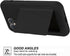 Asuwish Samsung Galaxy S21 Plus Case, Black Cover with Tempered Glass Screen Protector & Credit Card Holder