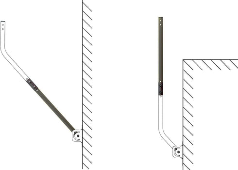 PIBIDI Adjustable Antenna & Weather Station Mounting Pole, Universal Mount Brackets, Easy Installation, Weather Proof