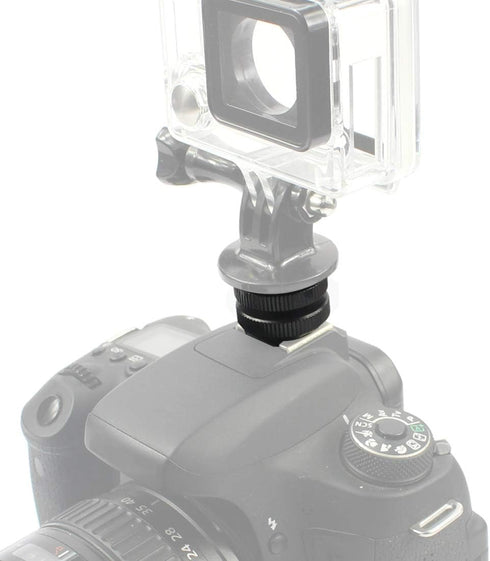 BGNing 1/4'' Camera Hot Shoe Mount Adapter Shoe Interface Tripod Screw Adaptor Flash Hot Shoe Mount for DSLR Camera Compatible with GoPro (2pcs)