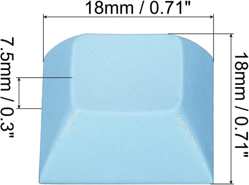 PATIKIL 1U Blank Keycaps, 5 Pack Universal PBT Keyboard Replacement Accessories for MX Mechanical Keyboard