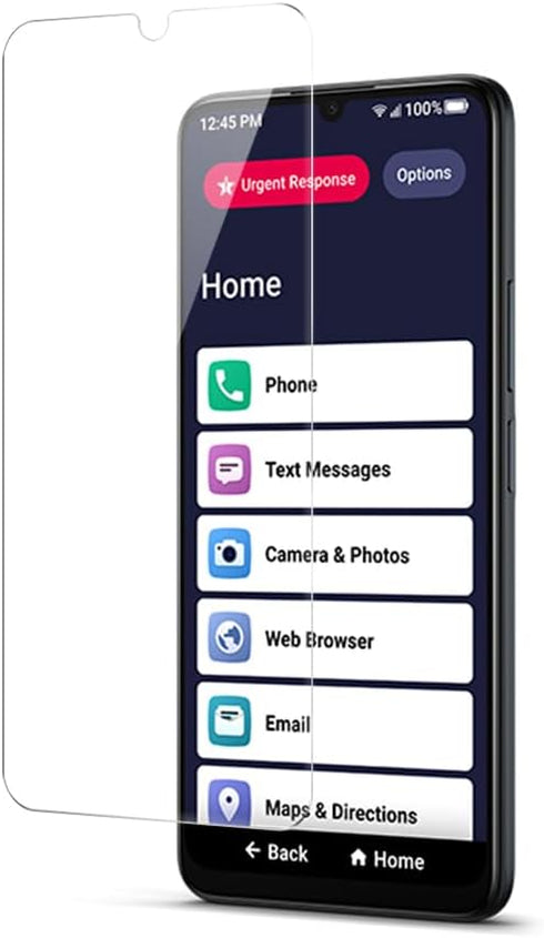 Nakedcellphone 2x Tempered Glass for Jitterbug Smart4 / TCL 40XL, 9H Hard Clear Screen Protector Guard